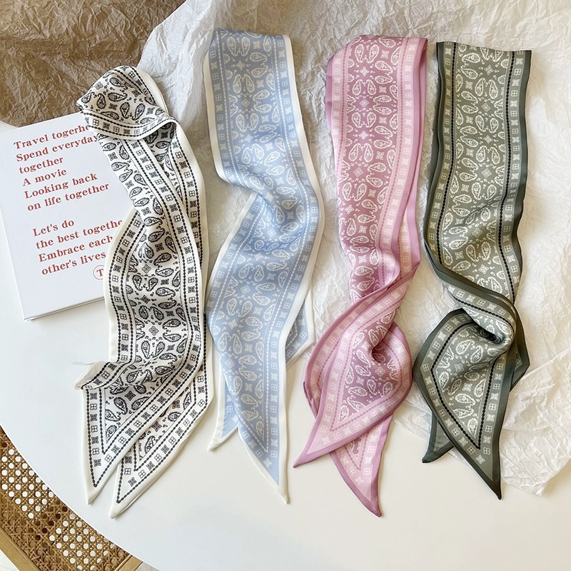 Scarf Silk Neck - مجموعة سلسلة الحرير وشاح من الساتان