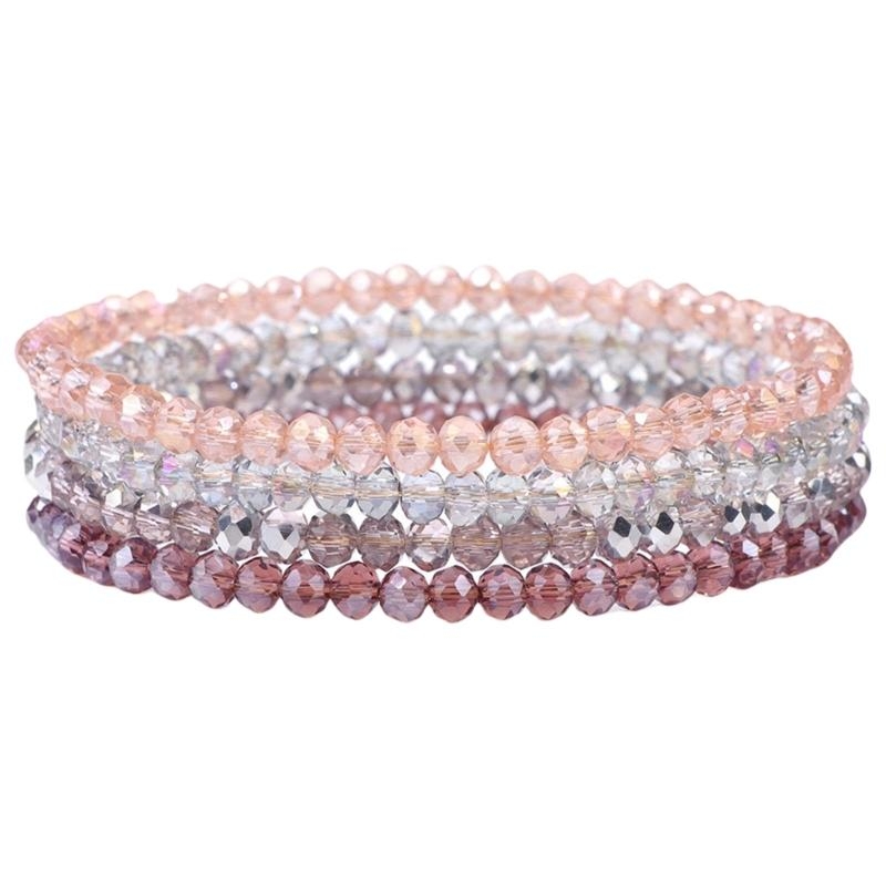 Formal Wear Jewelry For Women - سوار كريستال متعدد الألوان قابل للتعديل،