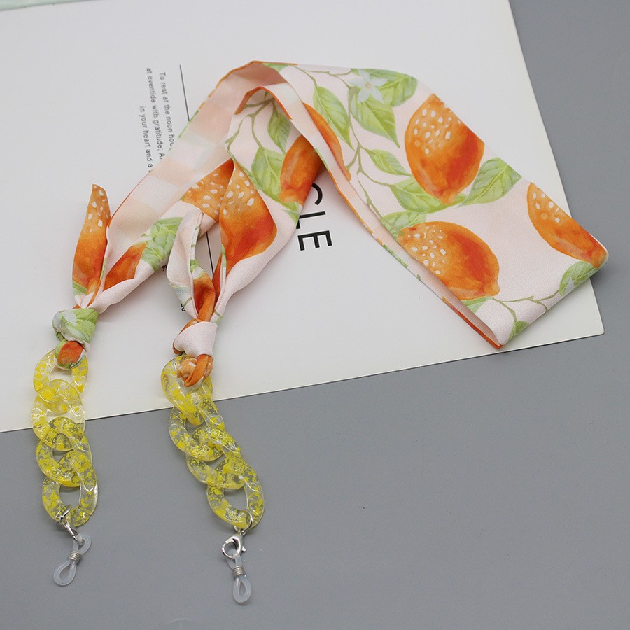 Scarf Silk Neck - وشاح حريري مطبوع بوهيمي للنظارات ،