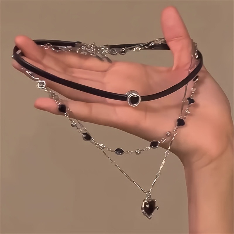 قلادة قلبية متعددة الطبقات بتص - مراجعة Formal Wear Jewelry For Women وسعره