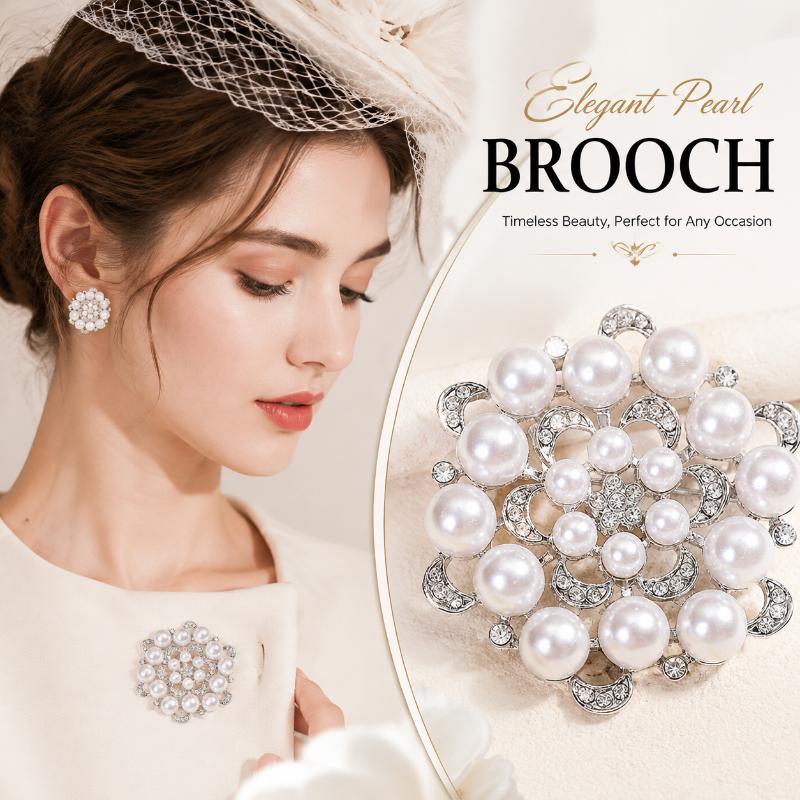 بروش زهرة مزين باللؤلؤ والأحجا - مراجعة Formal Wear Jewelry For Women وسعره