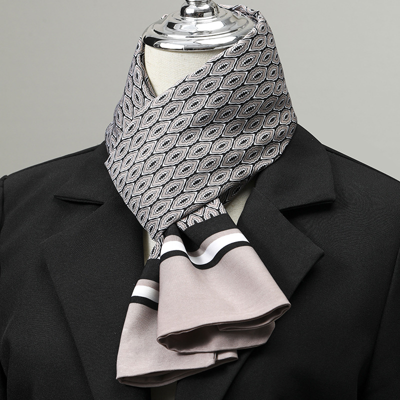 وشاح رجالي تقليد الحرير وشاح ل - مراجعة Scarf Silk Neck وسعره