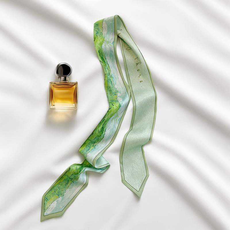 وشاح شعر طويل نحيف للنساء، ربط - مراجعة Scarf Silk Neck وسعره